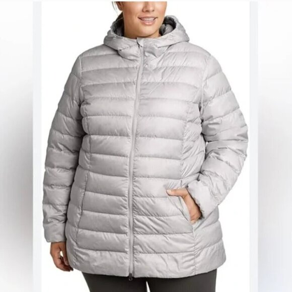 Eddie Bauer Gray Cirruslite Down Parka Size 2X - Picture 1 of 6